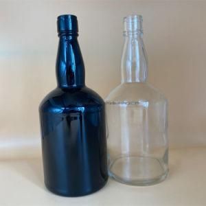 750ml 520g Color Sprayed Glass Bottle for Whisky/Gin