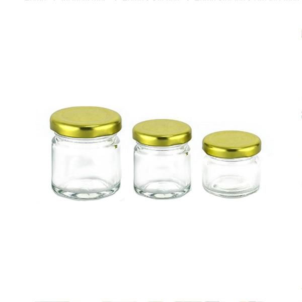 Small Mini 50ml 250ml Food Storage Jam Honey Glass Container with Screw Lid