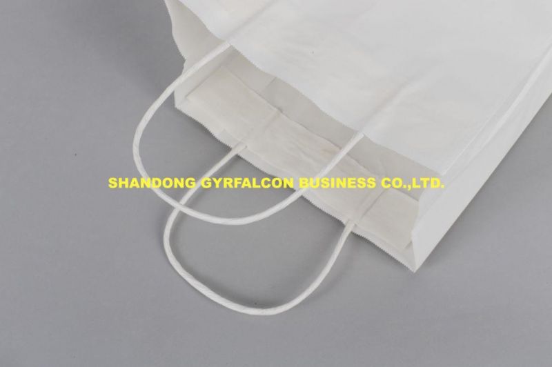 Hot Sale Customized Logo Printed Kraft Paper Shopping Carrier Bag