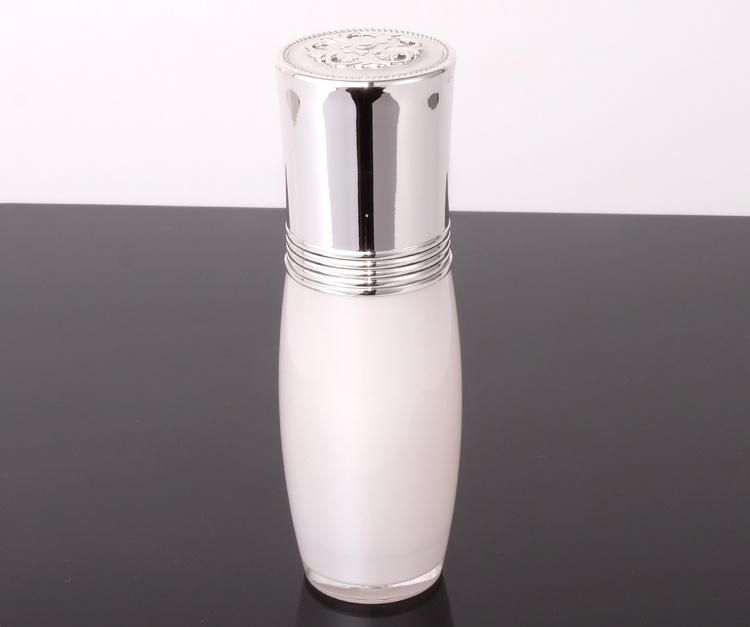 20ml 50ml White Acrylic Lotion Pump Bottle with Silver Lid