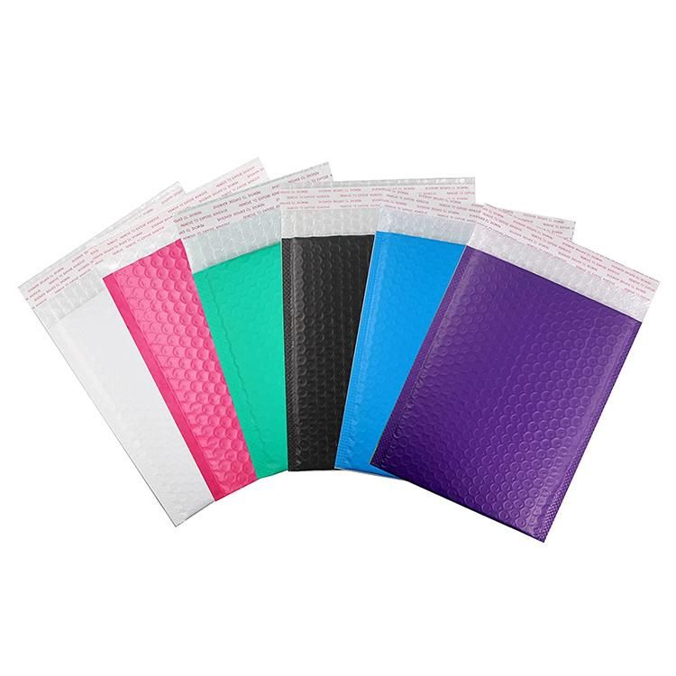 Multicolor Warehouse Price Printed Logo Glamour Padded Packaging Matte Black Custom Poly Bubble Mailers