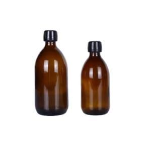 Empty 28mm Amber Brown Round 50ml Oral Liquid Syrup Glass Bottles with Aluminum Screw Cap