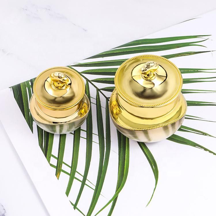 High-Grade Low Price in Stock Fast Shipping Gold Luxury 15g Empty Acrylic Jar with Gold Lid