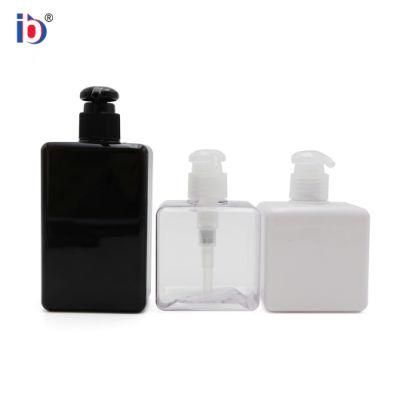 Empty Black Plastic Bottles Square Shampoo Bottle Plastic Pet Bottles for Face Lotion