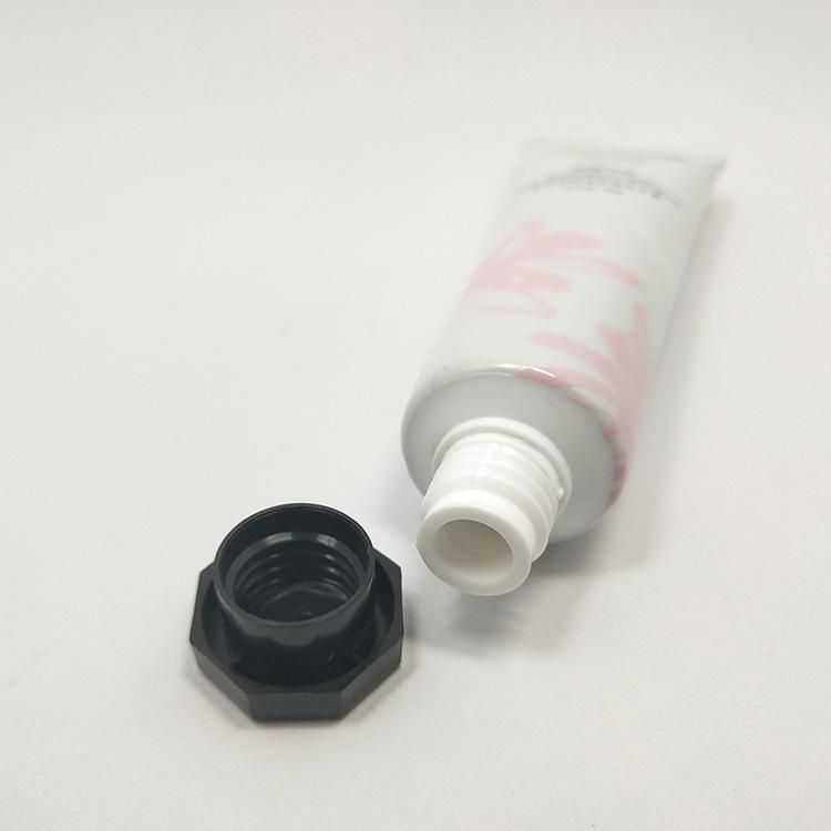 Empty Squeeze Plastic for Cream White Label Printing Cosmetic PE Eco-Friendly Packaging Facial Cleanser with Screw Cap Tube