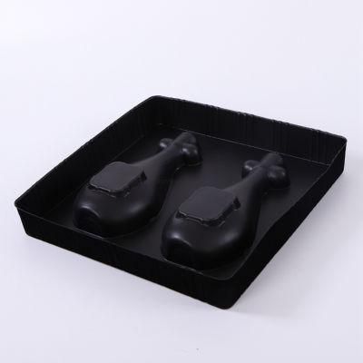 Custom Black Plastic Grape Wine Insert Blister Flocking Trays