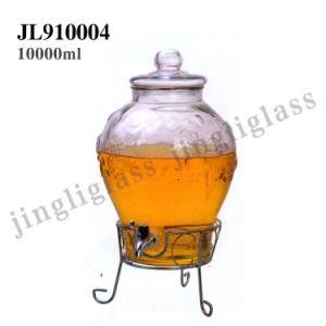 Very Big Dispenser Glass Jar with Tap / 10 Liter Jar