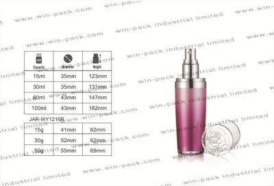 Factory Price Wholesale Gradient Red Acrylic Serum Sprayer Bottle with Embossing Logo