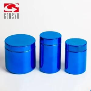 300ml Blue Chrome Capsule Bottle