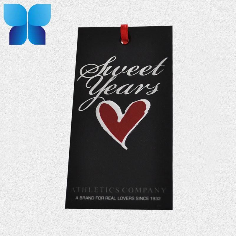 Fashionable Custom Brand Name Folded Printing Swing Paper Hang Tag