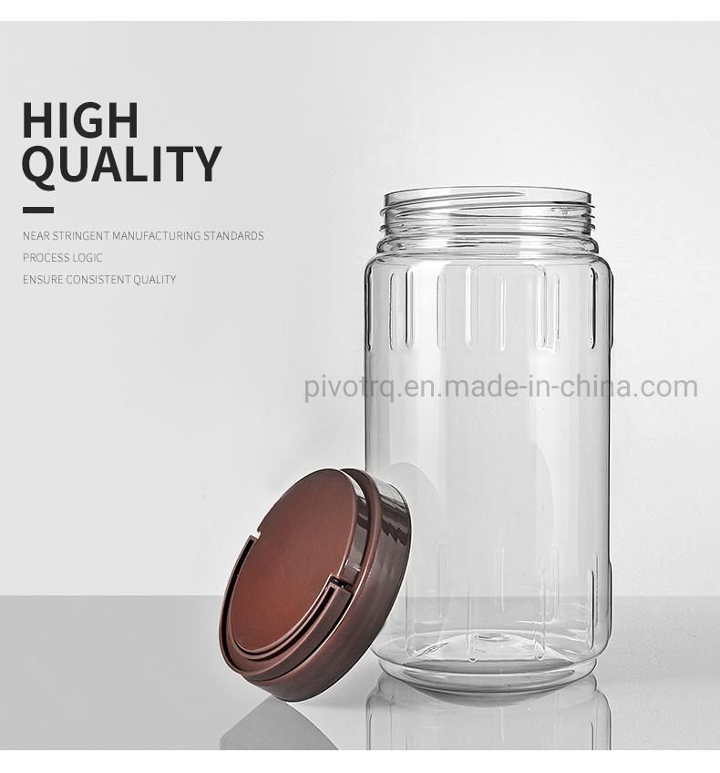 1330ml Pet Transparent Plastic Bottle Wide Mouth Bottles Flower Tea Nuts Food Packaging Cans