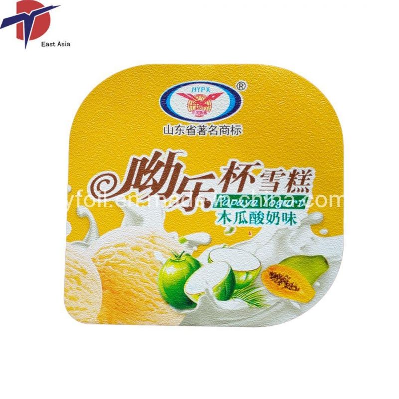 Alu38mic PP Film Laminated Aluminum Foil Lids for Ice Cream