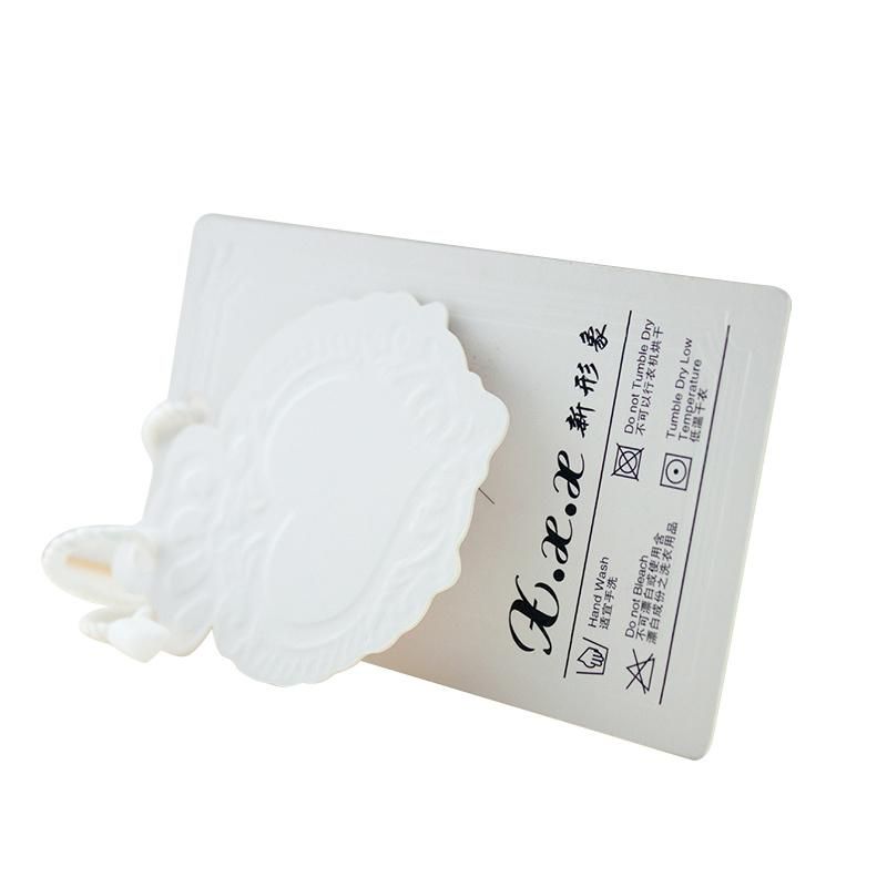 Professional Embossed Logo Special White Clothing Paper Hang Tag with Cotton Strings