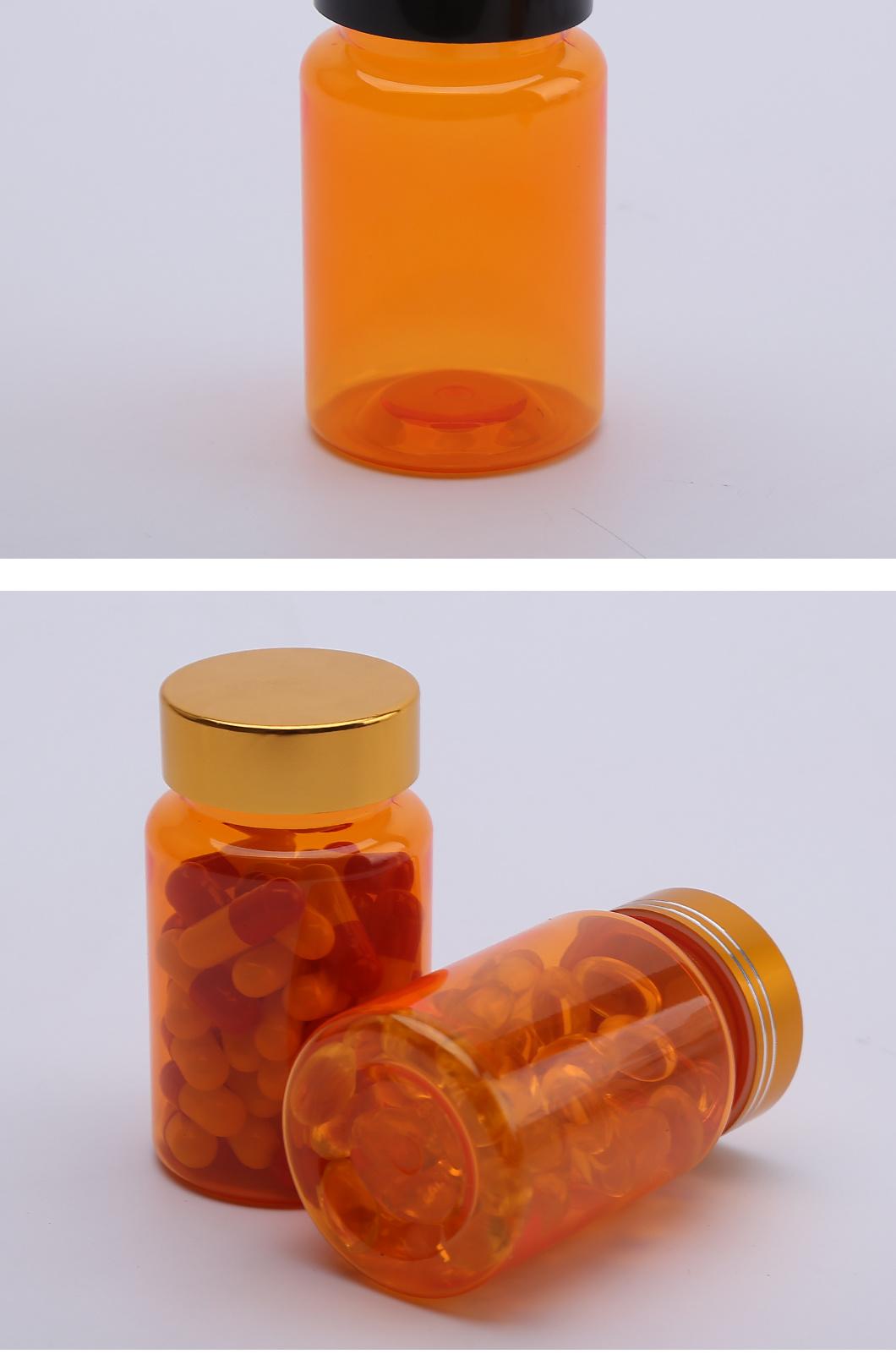 100ml Round Pet Transparent Food Grade Capsule Plastic Packaging Bottle