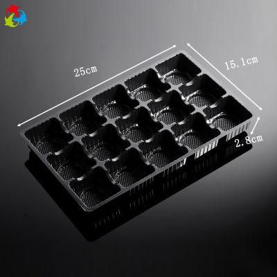 Customized Black Cavity Plastic Blister Insert Tray for Chocolate