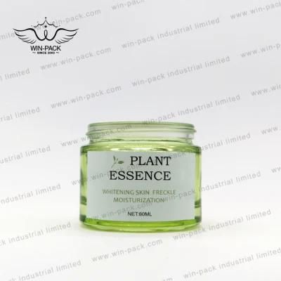 Oil Green Color Round Shape Cream Jar Glass Container 15g 30g 50g 100g 150g 200g for Skincare