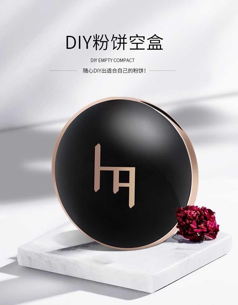 Fb03-Sulwhasoo Homemade Compact Empty Box Black Color Round New Design Cosmetic Air Cushion Bb Foundation Case in China Have Stock