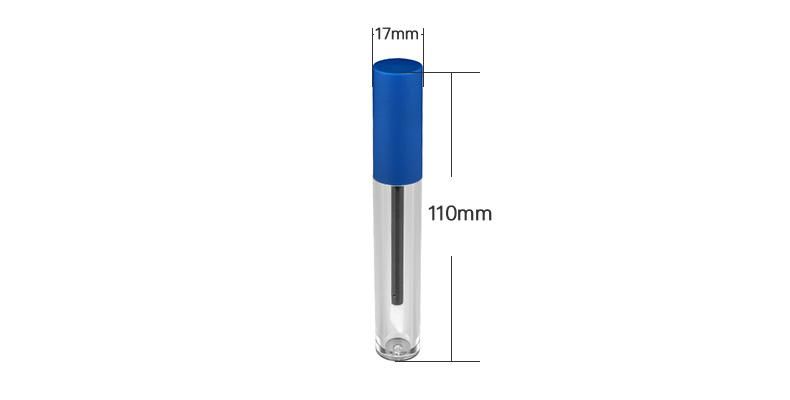 Custom Logo Bulk Price 3.8ml Fancy Fashion Clear Lip Gloss Tube Packaging with Blue Top for Lip Gloss