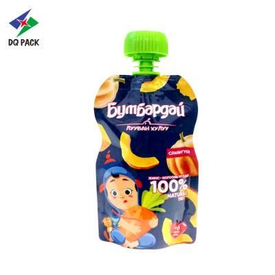 Baby Food Yogurt Packaging Plastic Drink Bag Packaging Stand up Pouch Plastic Doypack Bags with Special Design Spout