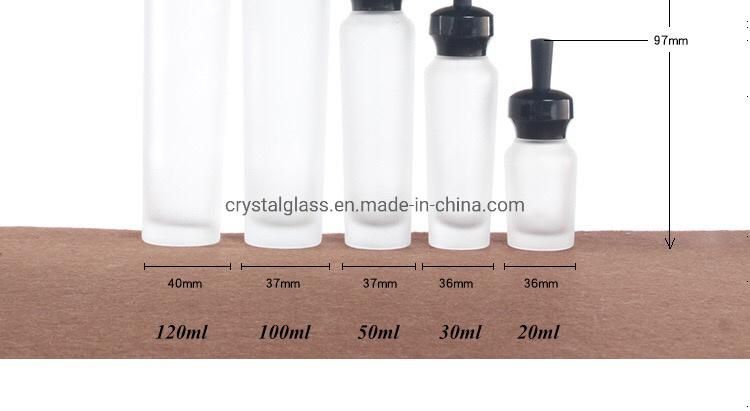 30g 50g Frosted Glass Cosmetic Jars Wholesale