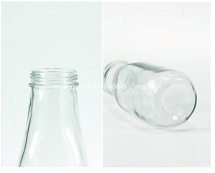 Glass Milk Bottles with Reusable Metal Twist Lids and Straws for Beverage and Drinkware