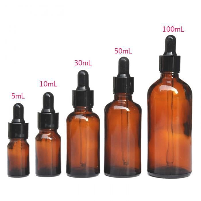 5-100ml Reagent Eye Dropper Drop Amber Glass Aromatherapy Liquid Pipette Bottle Refillable Bottles