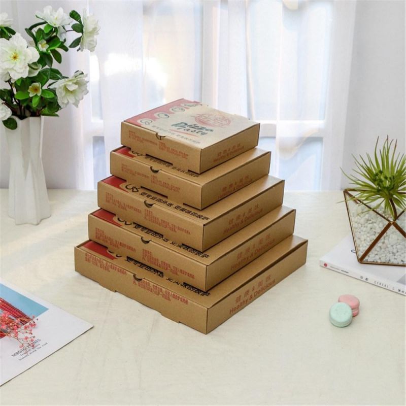 Biodegradable Pizza Box Take out Kraft Paper Food Container