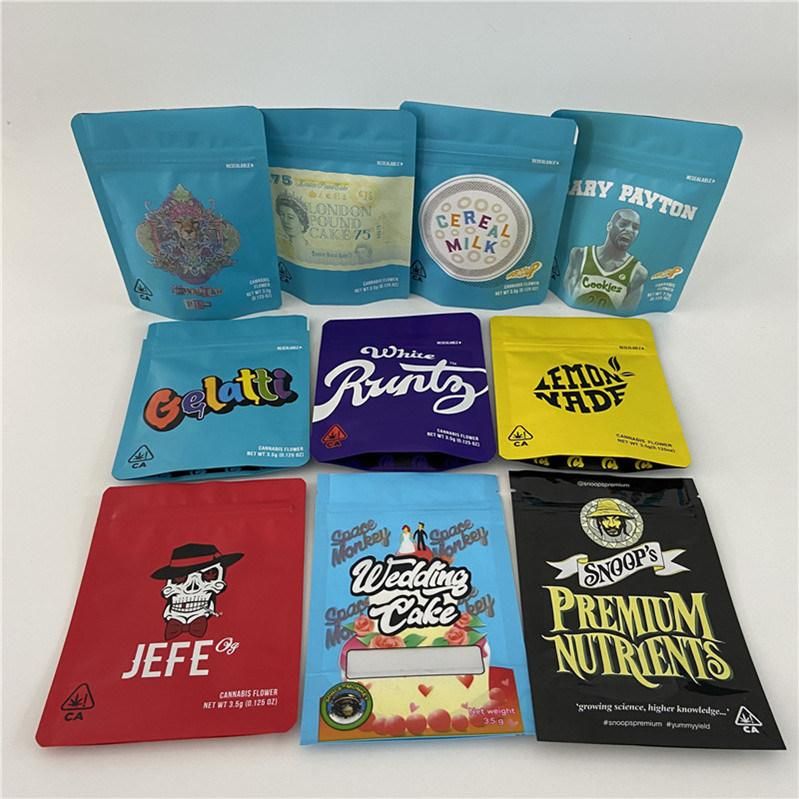 Custom Print Aluminum Foil Food Packaging Zipper Stand up Pouch Mylar Laminated Plastic Bag