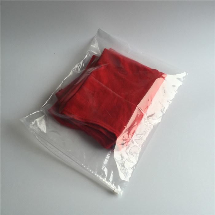 Cheap LDPE Transparent Plastic Clothing Slider Zip Bag Without Printing