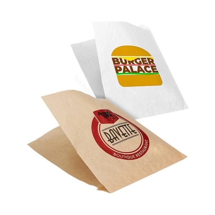 Logo Printed Food Packaging PE Coated Paper Bag