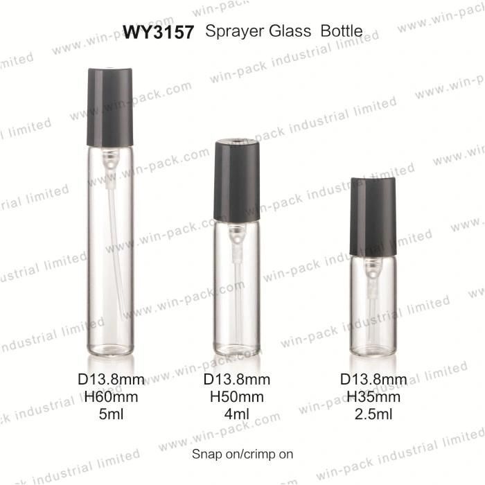 Custom Clear Small Sprayer Glass Bottle with Cap for Perfume 10ml 15ml 12ml 15mm