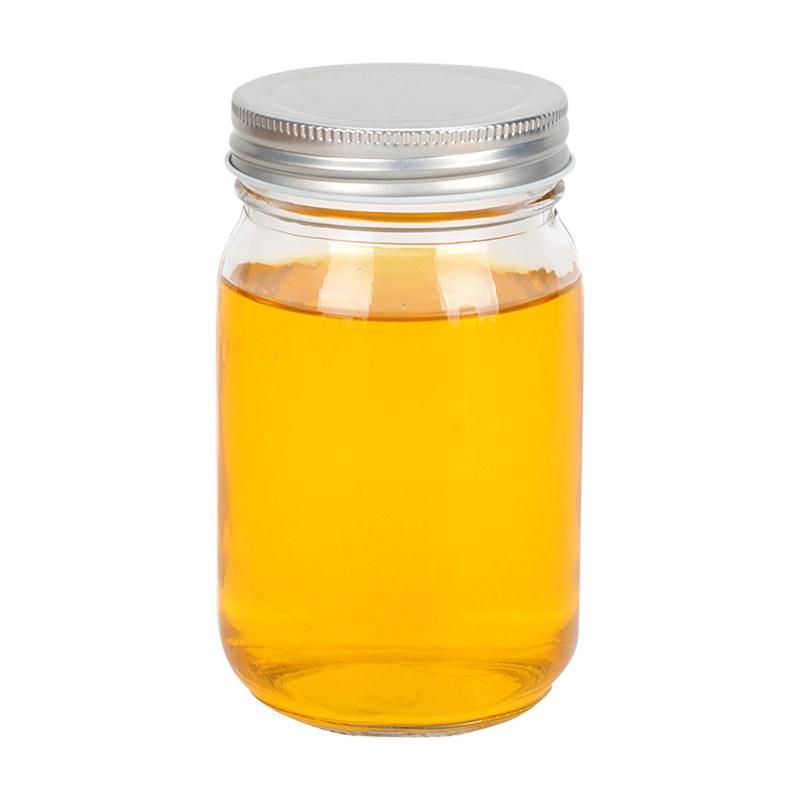 8oz 12oz 16oz 32oz Empty Wide Mouth Mason Jar Glass Honey Beverage Jam Jar with Metal Lids