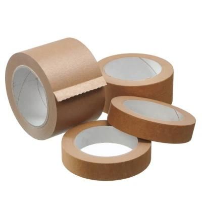 Environmental Degradable High Quality Custom Printed Self Adhesive Brown Kraft Paper Packing Tape