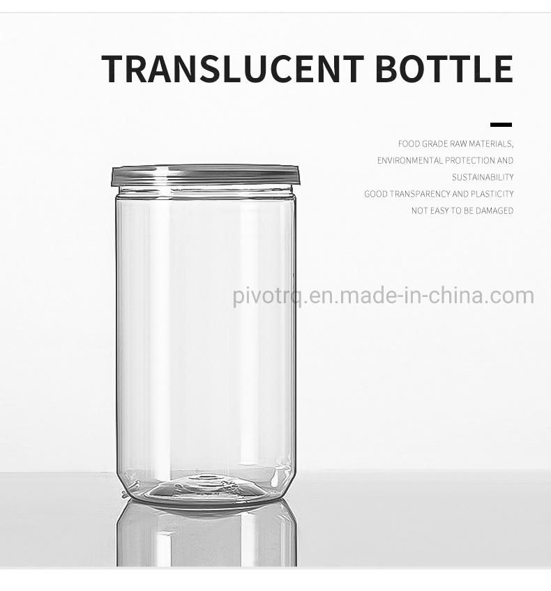 290ml Pet Transparent Easy Open Lid Bottle Plastic Jar with Aluminum Cap