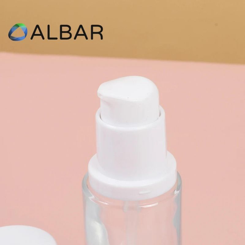 Slim Body High Base Liquid Pump Glass Bottles with Frost Customization and Printings