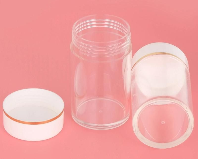 Cosmetic Packaging 120g Refillable Transparent Clear Empty Plastic Powder Bottle Powder Container Bottle Medicine Bottle