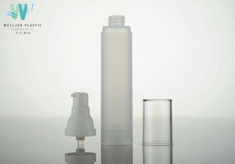 15ml Airless PP Round Frosted Bottle with Lotion Pump