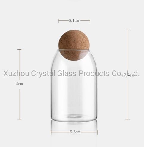 800ml 1000ml 1200ml Kitchen Grain Food Storage Glass Jar Sealed Container with Ball Cork