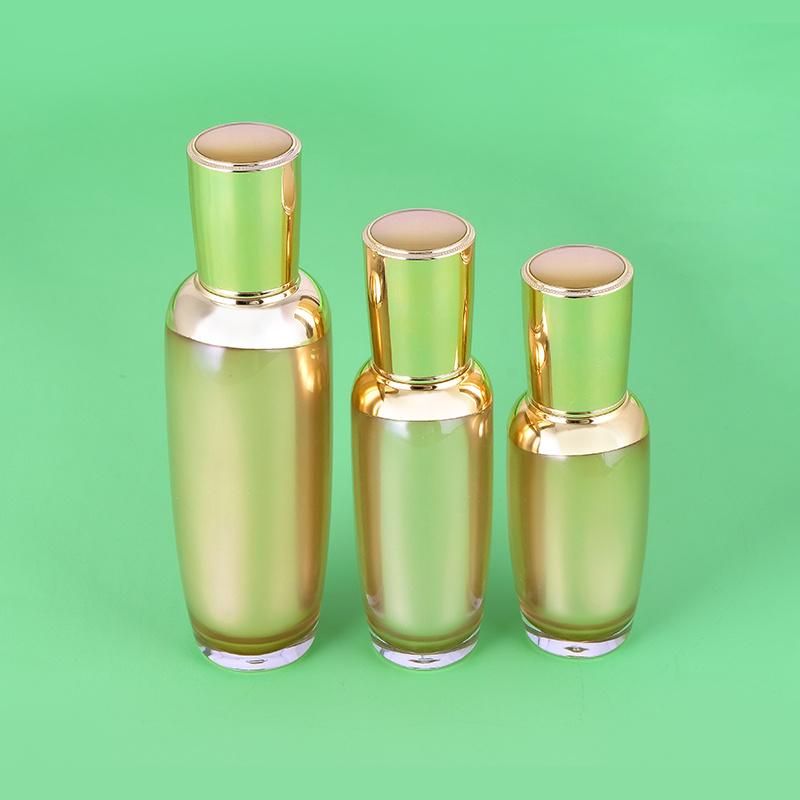 Wholesale 30ml 50ml 100ml Luxury Gold Empty Plastic Cream Lotion Bottle for Day Cream Night Cream