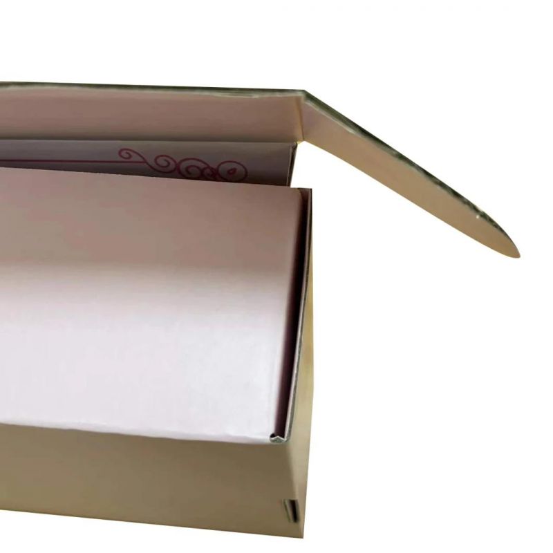 Luxury Flat Pack Folding Cardboard Paper Pink Box Hot Stamping Foldable Package Cardbaord Foldable Gift Corrugated Paper Box