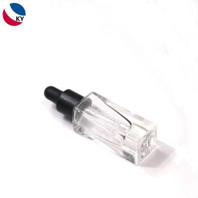 5ml Mini Square Thick Bottom Glass Dropper Bottle Sample Facial Serum Bottle