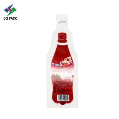 Dq Pack Custom Print Mylar Bag Cheap Price Packaging Bag Bottle Shape Injection Packaging Bag Wholesales Injection Bag for Juice Packaging