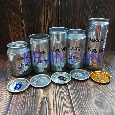 Empty Aluminum Can Slim Sleek Standard 250ml 12oz 355ml 16oz 473ml 1 Pint for Energy Drinks