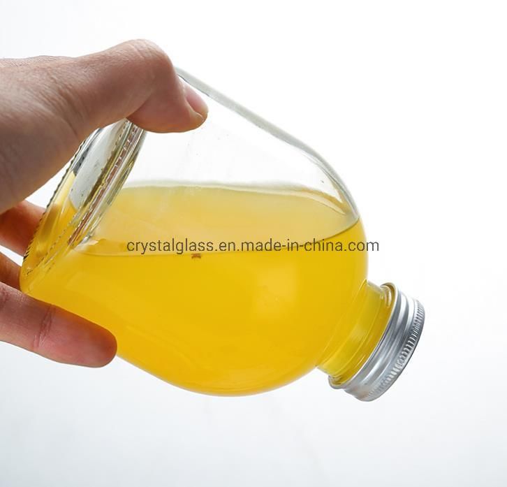 Wholesale Round Mini Beverage Glass Bottle Milk Tea Glass Bottle 350/550ml