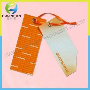 Composed Hang Tag with Pin and Cord for Apparel Industry.