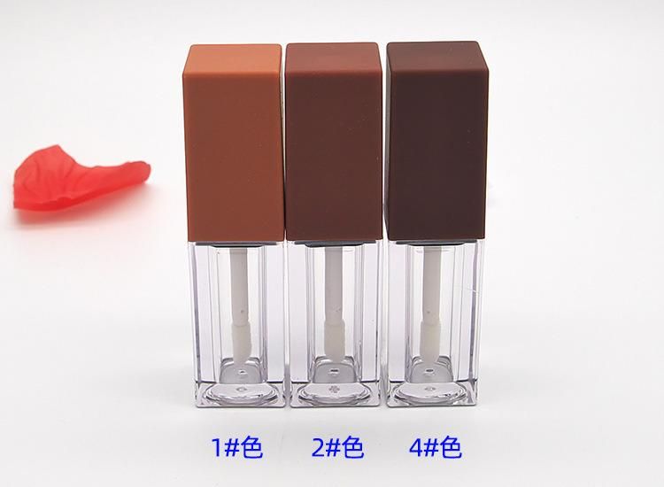 5ml Spot Square Pumpkin Color Lip Glaze Tube Empty Tube Lip Gloss Empty Bottle Lip Glaze Packing Bottle Cosmetic Packaging Material