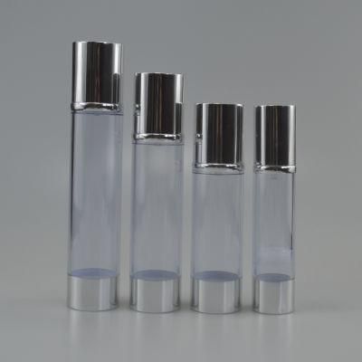 30ml 50ml 60ml 100ml 150ml 200ml Silver Cosmetic Lotion Airless Pump Bottle in Stock