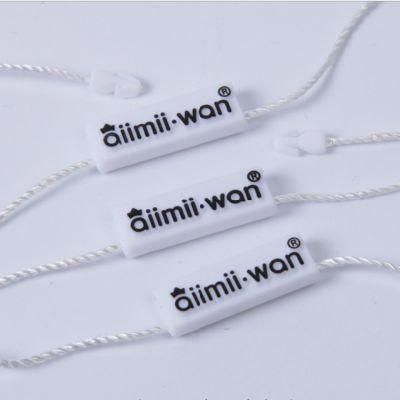 Customized Cotton/Polyester Trademark Rope Clothing Tag Oval/Square Seal Tag Th8375
