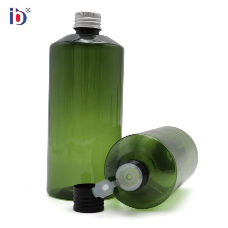 Green Transparent Shower Gel Shampoo Split Bottling Crown Cap Plastic Cosmetic Bottle