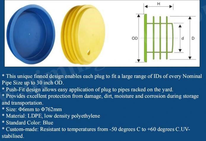 LDPE Plastic Pipe End Cap Pipe Plug